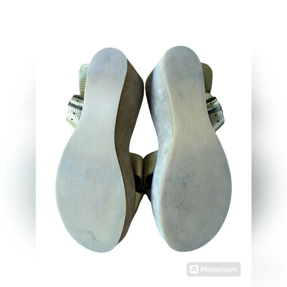 Original Kork Ease 3 inch gold platform sandals